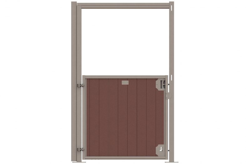 F093 2002 92 – Stable corner bottom swing door with brown plastic infill 002 rgb