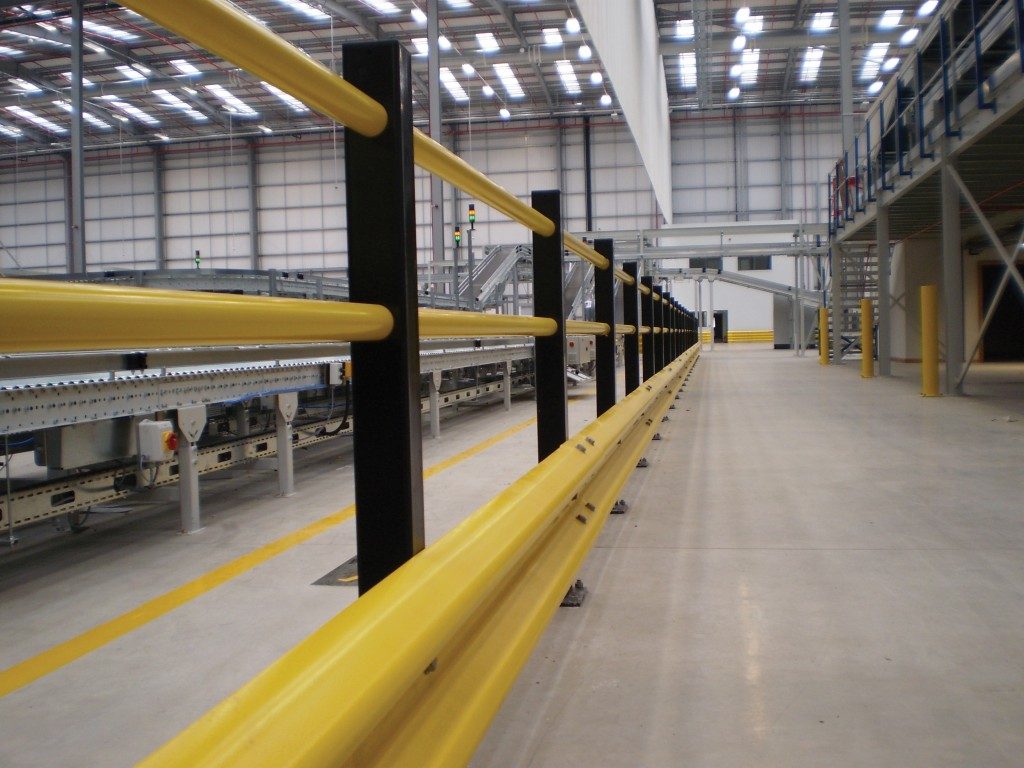 Internal Safety rails for warehouse