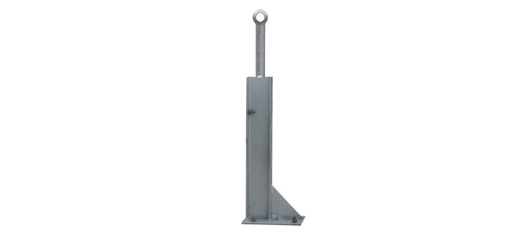127x76 1120mm Bolt Down Armco Barrier Post with Handrail Connection HDG