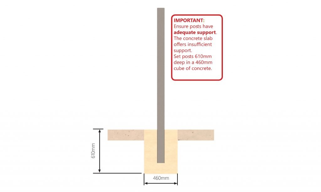 AG-fit posts are available in a variety of sizes to suit different slam, hang arrangements and heights.