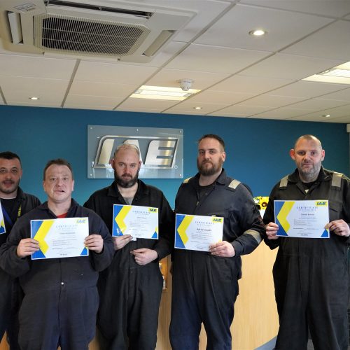 8 IAE employees complete internal Welding Upskilling Course